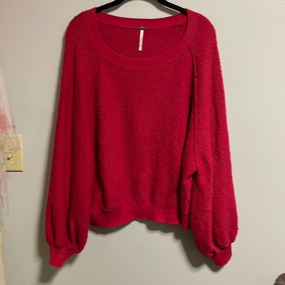 Free People Red Sweater